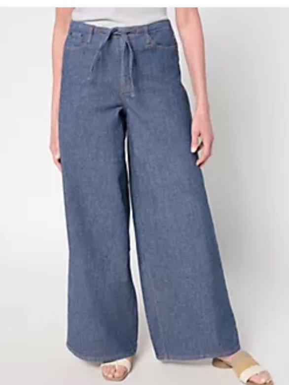 Peace Love World Wide Leg Lightweight Denim